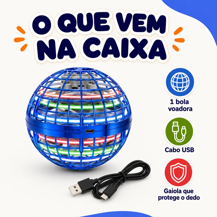 Bola Voadora Boomerang com LED e Sensor de Mão — imagem 4