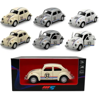 Miniatura de Ferro Fusca 53 com Fricção e Expositor 12 cm