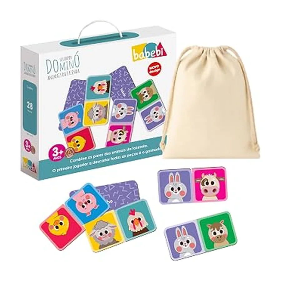 Dominó Infantil Ilustrado 28 Peças — imagem 1