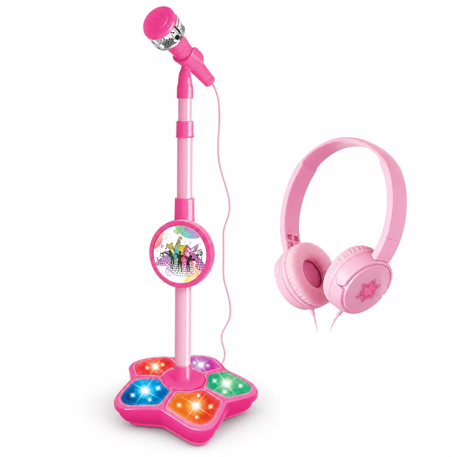 Kid Star — Microfone Karaokê Infantil com Palco de Luzes — imagem 6