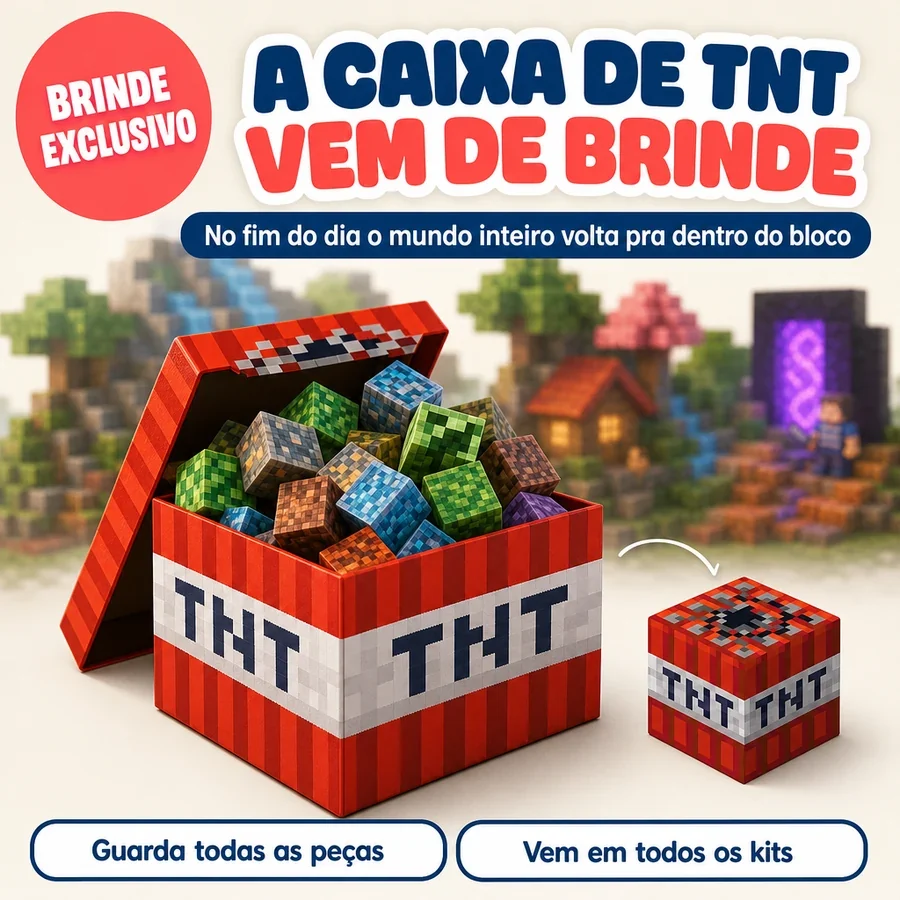 Blocos Magnéticos Minecraft + 10 Bonecos — imagem 5