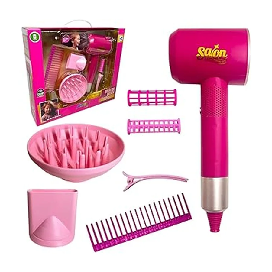 Kit Cabeleireira Infantil com Secador que Funciona — imagem 1