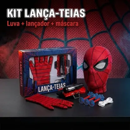 Kit Lança Teias do Homem Aranha + Máscara Realista de Brinde