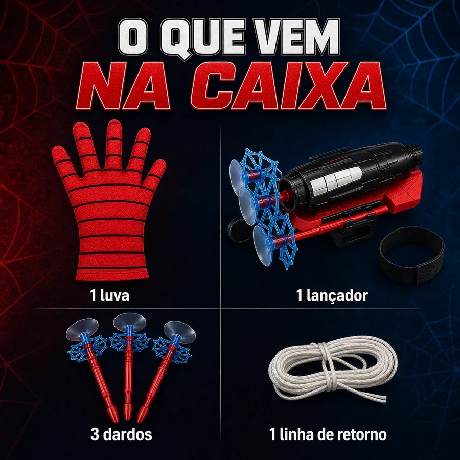 Kit Lança Teias do Homem Aranha + Máscara Realista de Brinde — imagem 4