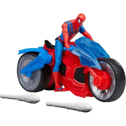 Moto Lança-Teias do Homem-Aranha com Figura de Ação