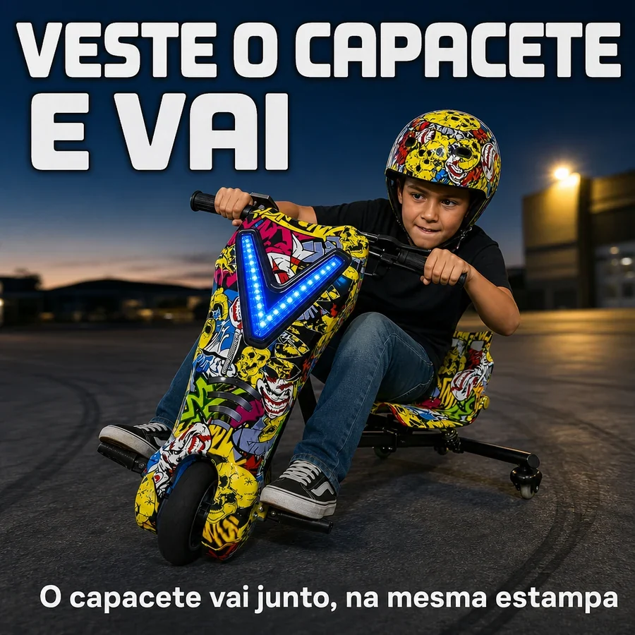 Triciclo Drift Elétrico Infantil 350W + Capacete de Brinde — imagem 23