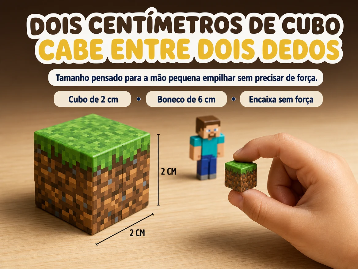Blocos Magnéticos Minecraft + 10 Bonecos