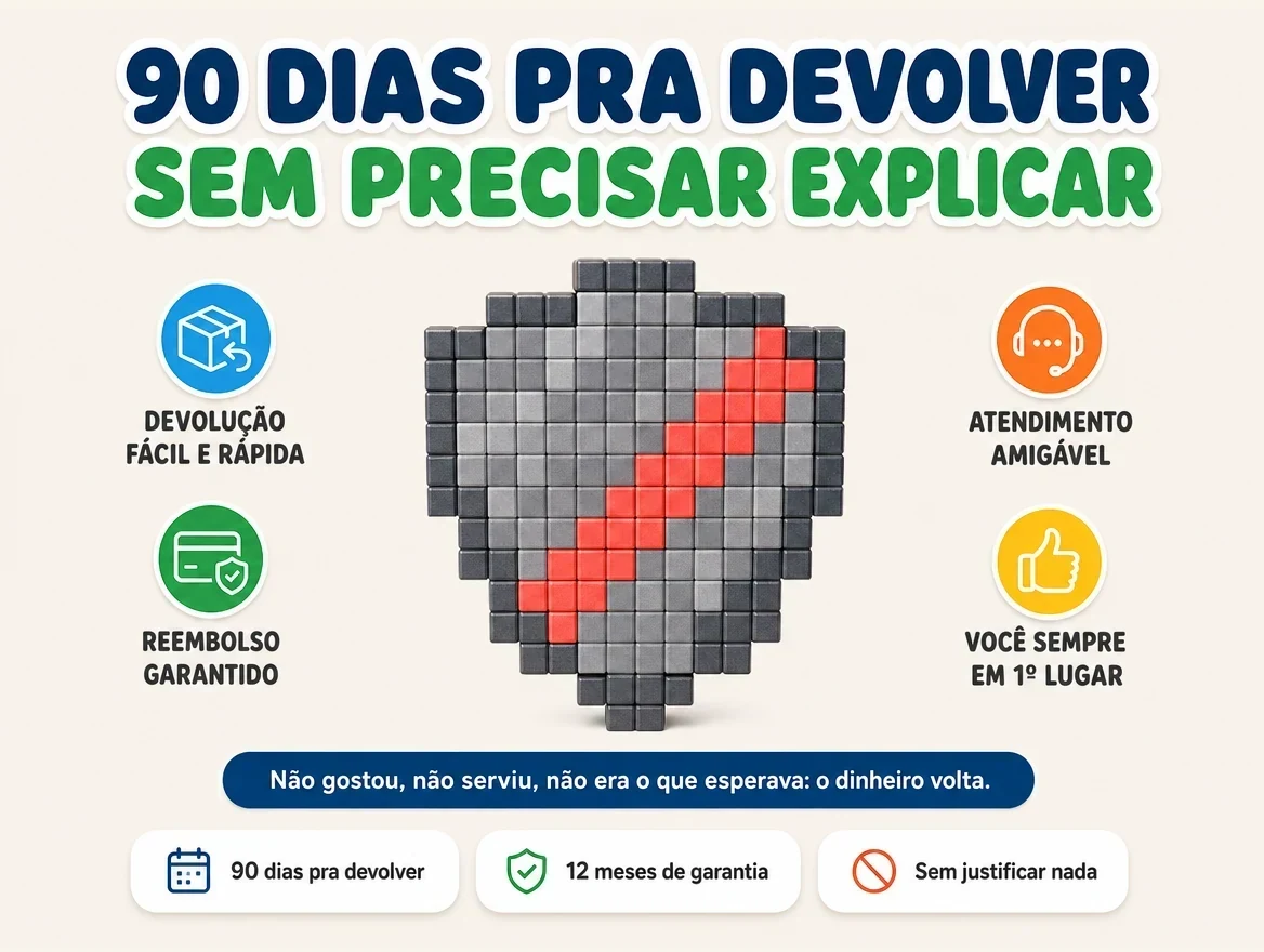 Blocos Magnéticos Minecraft + 10 Bonecos